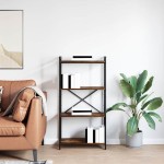 vidaXL Bibliotecă Stejar afumat 60 x 30 x 118 cm Lemn compozit
