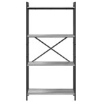 vidaXL Bibliotecă sonoma gri 60 x 30 x 118 cm Lemn compozit