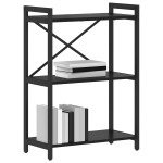 vidaXL Bibliotecă Stejar negru 60 x 30 x 83 cm Lemn compozit vidaXL Bibliotecă Stejar negru 60 x 30 x 83 cm Lemn compozit
