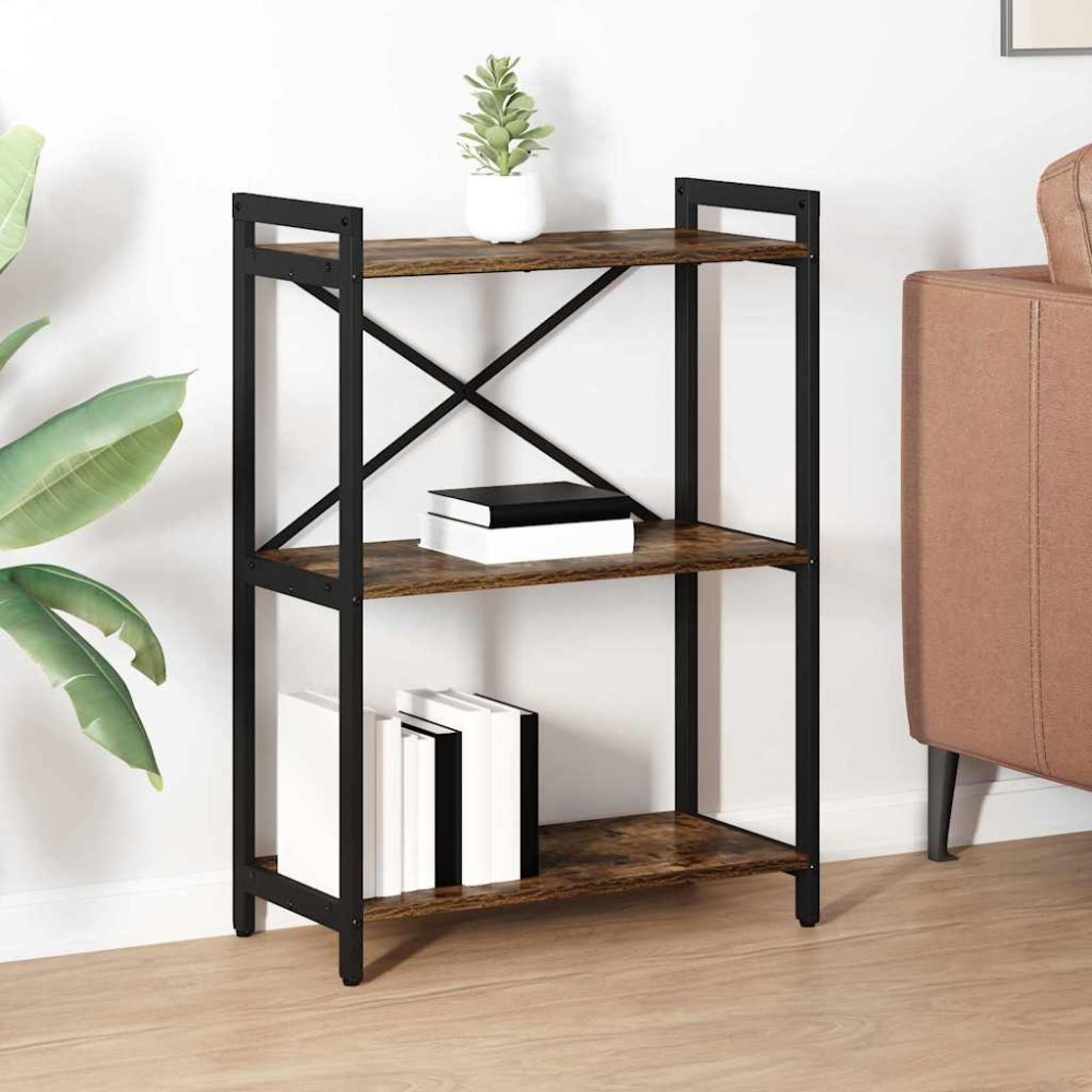 vidaXL Bibliotecă Stejar afumat 60 x 30 x 83 cm Lemn compozit