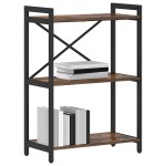 vidaXL Bibliotecă Stejar afumat 60 x 30 x 83 cm Lemn compozit