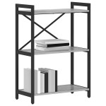 vidaXL Bibliotecă sonoma gri 60 x 30 x 83 cm Lemn compozit