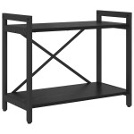 vidaXL Bibliotecă Stejar negru 60 x 30 x 48.5 cm Lemn compozit vidaXL Bibliotecă Stejar negru 60 x 30 x 48.5 cm Lemn compozit