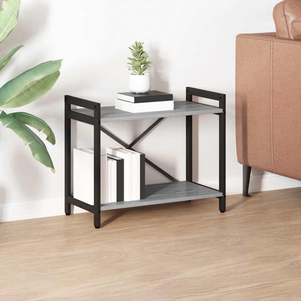 vidaXL Bibliotecă sonoma gri 60 x 30 x 48.5 cm Lemn compozit