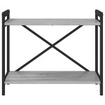 vidaXL Bibliotecă sonoma gri 60 x 30 x 48.5 cm Lemn compozit