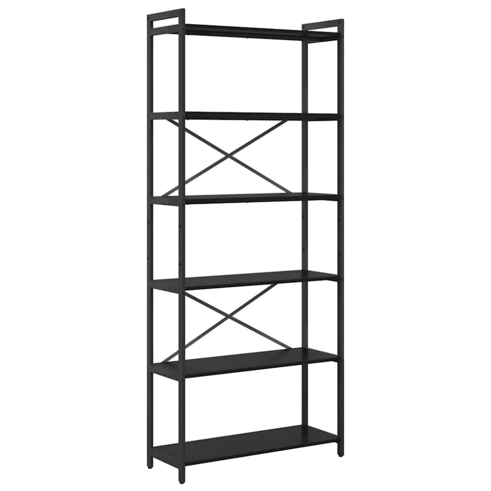 vidaXL Bibliotecă Stejar negru 80 x 30 x 188 cm Lemn compozit