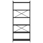 vidaXL Bibliotecă Stejar negru 80 x 30 x 188 cm Lemn compozit vidaXL Bibliotecă Stejar negru 80 x 30 x 188 cm Lemn compozit