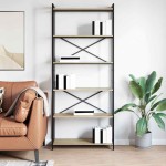 vidaXL Bibliotecă Stejar sonoma 80 x 30 x 188 cm Lemn compozit vidaXL Bibliotecă Stejar sonoma 80 x 30 x 188 cm Lemn compozit