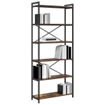 vidaXL Bibliotecă Stejar afumat 80 x 30 x 188 cm Lemn compozit