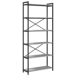 vidaXL Bibliotecă sonoma gri 80 x 30 x 188 cm Lemn compozit