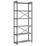 vidaXL Bibliotecă sonoma gri 80 x 30 x 188 cm Lemn compozit