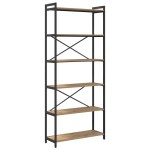 vidaXL Bibliotecă stejar artizanal 80 x 30 x 188 cm Lemn compozit vidaXL Bibliotecă stejar artizanal 80 x 30 x 188 cm Lemn compozit