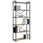 vidaXL Bibliotecă stejar artizanal 80 x 30 x 188 cm Lemn compozit vidaXL Bibliotecă stejar artizanal 80 x 30 x 188 cm Lemn compozit