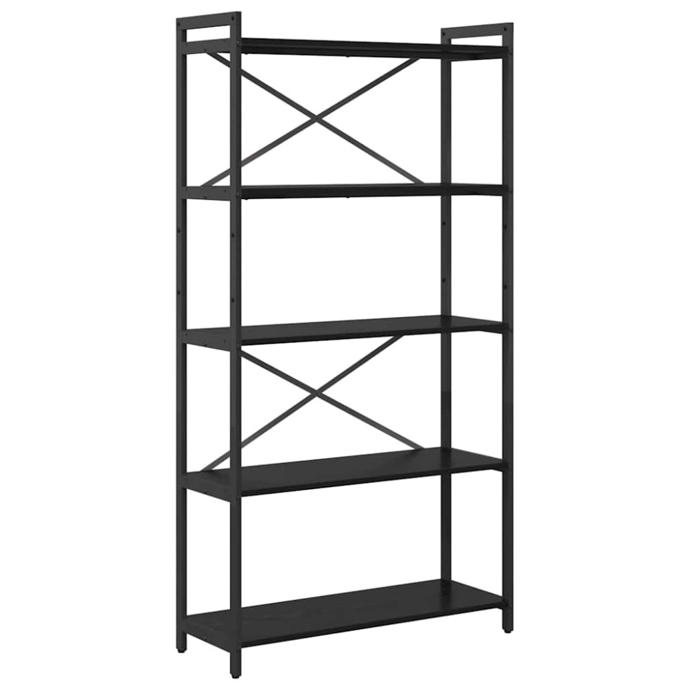 vidaXL Bibliotecă Stejar negru 80 x 30 x 153 cm Lemn compozit