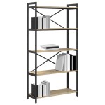 vidaXL Bibliotecă Stejar sonoma 80 x 30 x 153 cm Lemn compozit vidaXL Bibliotecă Stejar sonoma 80 x 30 x 153 cm Lemn compozit