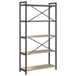 vidaXL Bibliotecă Stejar sonoma 80 x 30 x 153 cm Lemn compozit vidaXL Bibliotecă Stejar sonoma 80 x 30 x 153 cm Lemn compozit