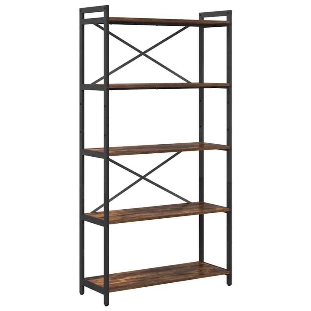 vidaXL Bibliotecă Stejar afumat 80 x 30 x 153 cm Lemn compozit