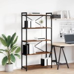vidaXL Bibliotecă Stejar afumat 80 x 30 x 153 cm Lemn compozit