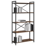 vidaXL Bibliotecă Stejar afumat 80 x 30 x 153 cm Lemn compozit