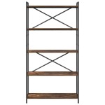 vidaXL Bibliotecă Stejar afumat 80 x 30 x 153 cm Lemn compozit