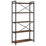 vidaXL Bibliotecă Stejar afumat 80 x 30 x 153 cm Lemn compozit