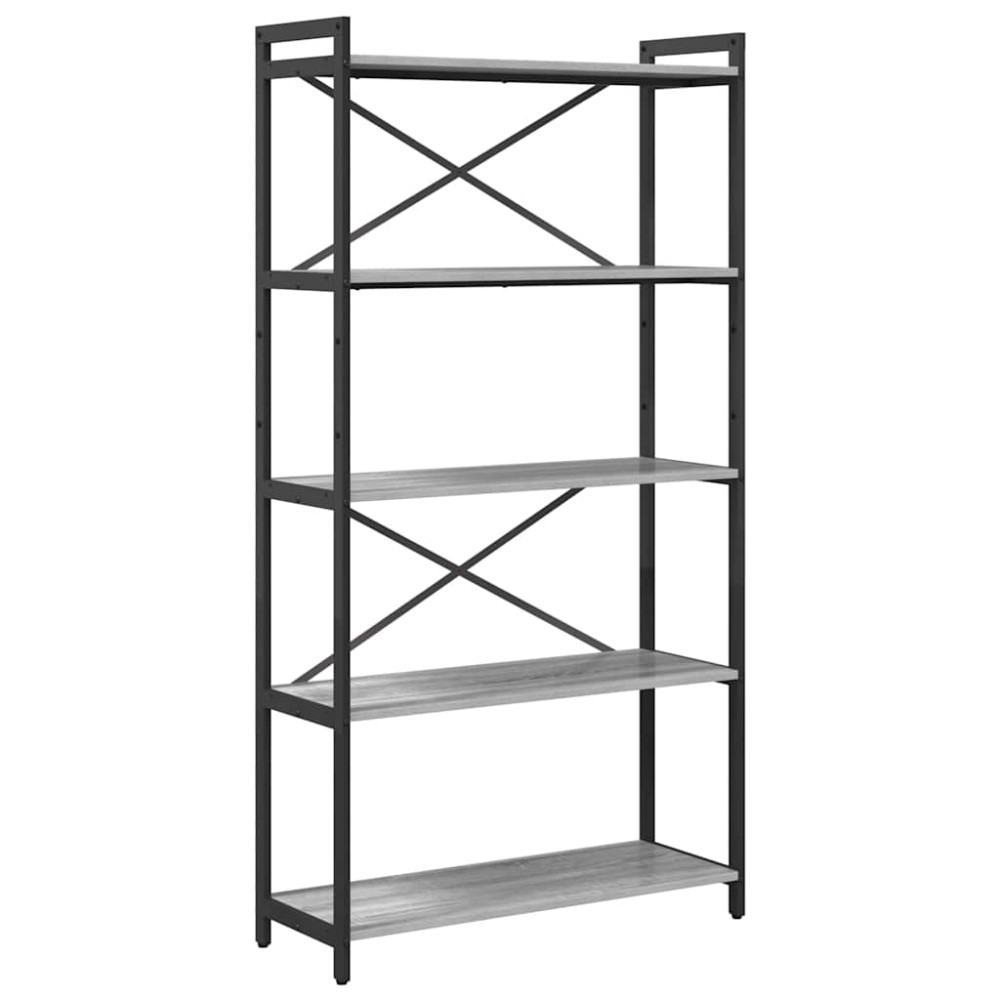 vidaXL Bibliotecă sonoma gri 80 x 30 x 153 cm Lemn compozit