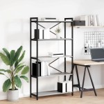 vidaXL Bibliotecă sonoma gri 80 x 30 x 153 cm Lemn compozit