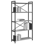 vidaXL Bibliotecă sonoma gri 80 x 30 x 153 cm Lemn compozit