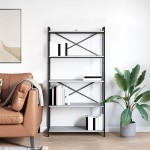 vidaXL Bibliotecă sonoma gri 80 x 30 x 153 cm Lemn compozit