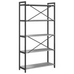 vidaXL Bibliotecă sonoma gri 80 x 30 x 153 cm Lemn compozit
