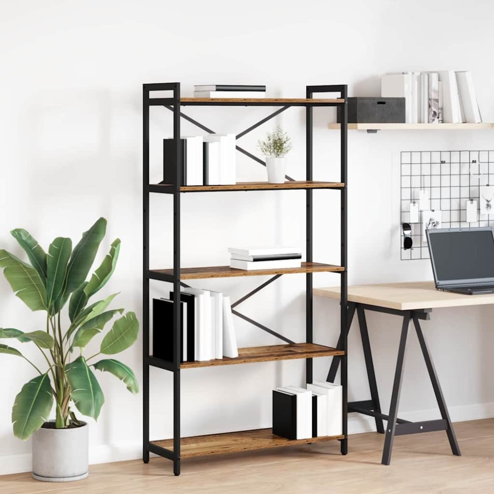 vidaXL Bibliotecă Lemn vechi 80 x 30 x 153 cm Lemn compozit