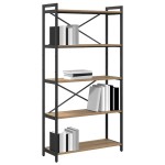 vidaXL Bibliotecă stejar artizanal 80 x 30 x 153 cm Lemn compozit vidaXL Bibliotecă stejar artizanal 80 x 30 x 153 cm Lemn compozit