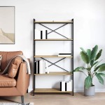vidaXL Bibliotecă stejar artizanal 80 x 30 x 153 cm Lemn compozit vidaXL Bibliotecă stejar artizanal 80 x 30 x 153 cm Lemn compozit
