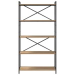 vidaXL Bibliotecă stejar artizanal 80 x 30 x 153 cm Lemn compozit vidaXL Bibliotecă stejar artizanal 80 x 30 x 153 cm Lemn compozit