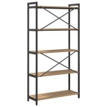 vidaXL Bibliotecă stejar artizanal 80 x 30 x 153 cm Lemn compozit vidaXL Bibliotecă stejar artizanal 80 x 30 x 153 cm Lemn compozit