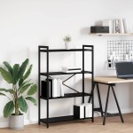 vidaXL Bibliotecă Stejar negru 80 x 30 x 118 cm Lemn compozit vidaXL Bibliotecă Stejar negru 80 x 30 x 118 cm Lemn compozit