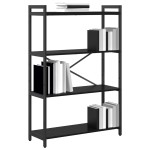 vidaXL Bibliotecă Stejar negru 80 x 30 x 118 cm Lemn compozit vidaXL Bibliotecă Stejar negru 80 x 30 x 118 cm Lemn compozit