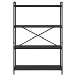 vidaXL Bibliotecă Stejar negru 80 x 30 x 118 cm Lemn compozit vidaXL Bibliotecă Stejar negru 80 x 30 x 118 cm Lemn compozit