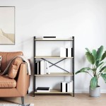 vidaXL Bibliotecă Stejar sonoma 80 x 30 x 118 cm Lemn compozit vidaXL Bibliotecă Stejar sonoma 80 x 30 x 118 cm Lemn compozit