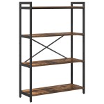 vidaXL Bibliotecă Stejar afumat 80 x 30 x 118 cm Lemn compozit