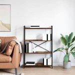 vidaXL Bibliotecă Stejar afumat 80 x 30 x 118 cm Lemn compozit