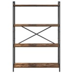 vidaXL Bibliotecă Stejar afumat 80 x 30 x 118 cm Lemn compozit