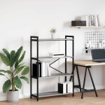 vidaXL Bibliotecă sonoma gri 80 x 30 x 118 cm Lemn compozit