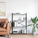 vidaXL Bibliotecă sonoma gri 80 x 30 x 118 cm Lemn compozit