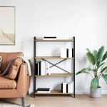 vidaXL Bibliotecă stejar artizanal 80 x 30 x 118 cm Lemn compozit vidaXL Bibliotecă stejar artizanal 80 x 30 x 118 cm Lemn compozit