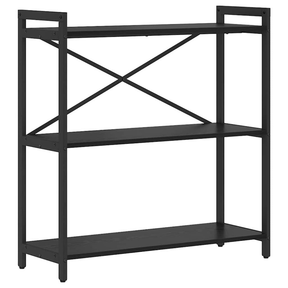 vidaXL Bibliotecă Stejar negru 80 x 30 x 83 cm Lemn compozit