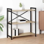 vidaXL Bibliotecă Stejar sonoma 80 x 30 x 83 cm Lemn compozit vidaXL Bibliotecă Stejar sonoma 80 x 30 x 83 cm Lemn compozit