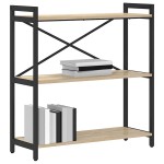 vidaXL Bibliotecă Stejar sonoma 80 x 30 x 83 cm Lemn compozit vidaXL Bibliotecă Stejar sonoma 80 x 30 x 83 cm Lemn compozit