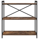 vidaXL Bibliotecă Stejar afumat 80 x 30 x 83 cm Lemn compozit