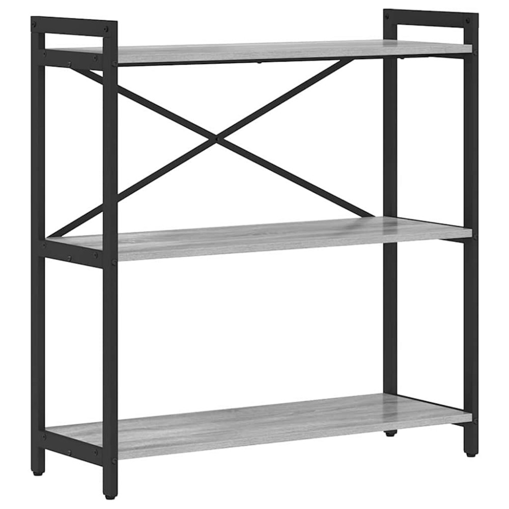 vidaXL Bibliotecă sonoma gri 80 x 30 x 83 cm Lemn compozit